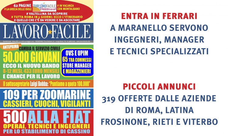 FIAT, ZOOMARINE E QUEI 50.000 DEL SERVIZIO CIVILE