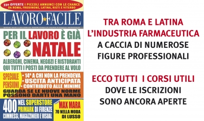 GRANDI INDUSTRIE, FARMACEUTICO, MAXISTORE: CENTINAIA DI POSTI