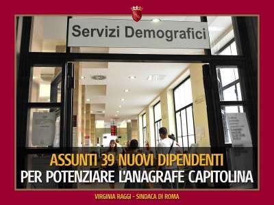 ROMA CAPITALE: IN SERVIZIO 39 ADDETTI AGLI SPORTELLI ANAGRAFICI