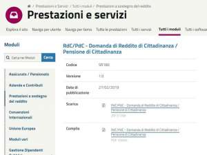 REDDITO E PENSIONE DI CITTADINANZA: ONLINE I MODELLI DI DOMANDA