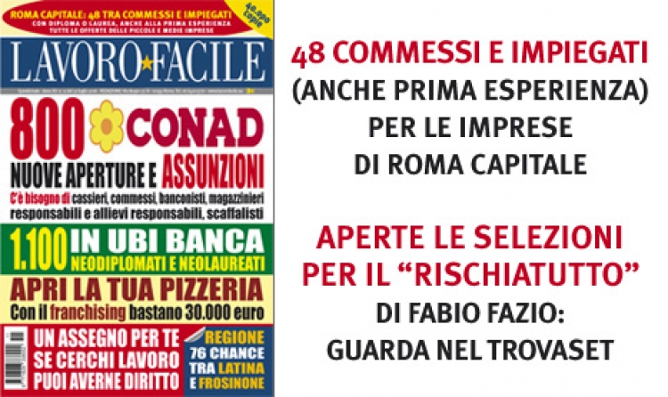 &Egrave; IN EDICOLA LAVORO FACILE. LEGGI LA VERSIONE ON-LINE A SOLI 1,50 &euro;